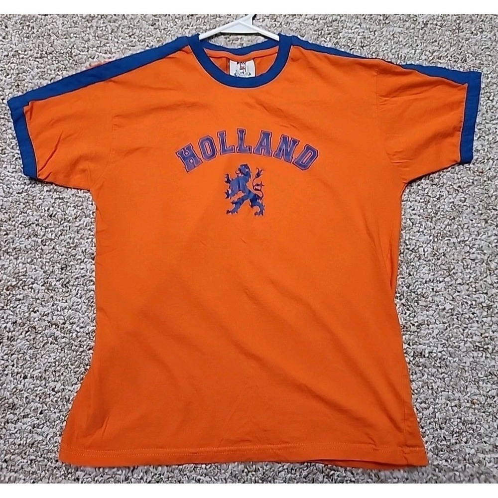 HOLLAND Fox Originals Orange Blue COTTON T-SHIRT Small